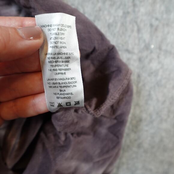 Sundry Dress Womens Medium 2 NWT 3/4 Sleeve Side Shirred Charcoal Tie Dye Mini - Picture 9 of 10